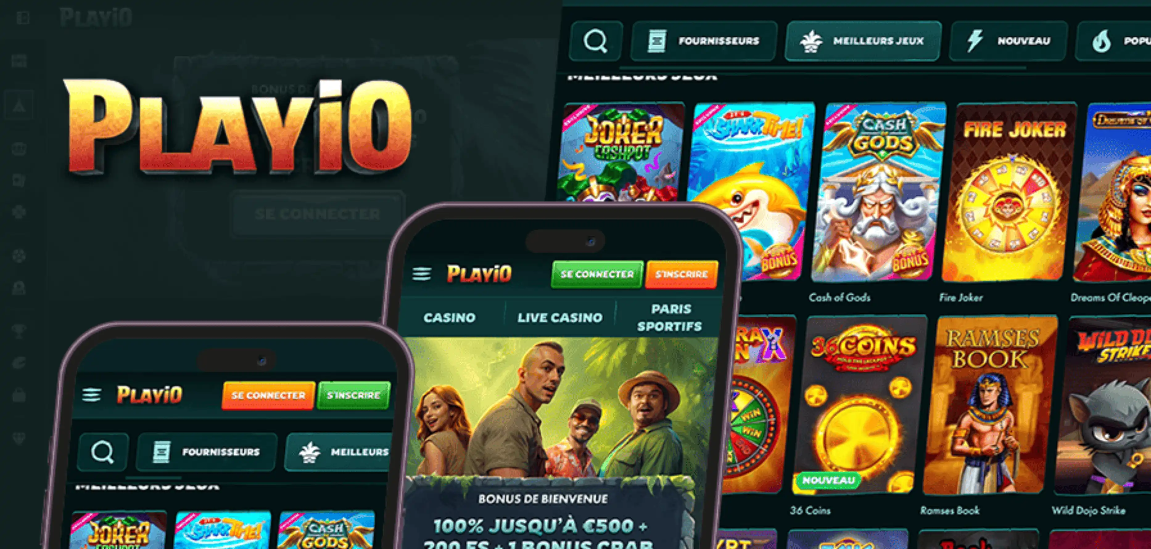 Capture d'écran de l'app PlayiO Casino